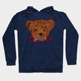 Teddy Sketch Vintage Style Hoodie